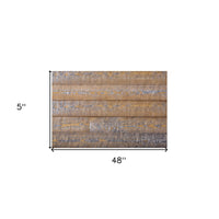 5" x 48" Thermo Treated Natural Brown and Gray Camouflage Wood Wall Plank Set