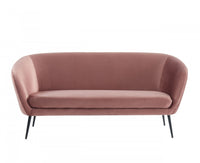 75" Coral Sofa With Black Legs