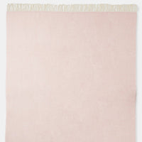 Pink Woven Wool Solid Color Reversable Throw