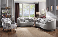 95" Light Gray Linen Sofa And Toss Pillows With Black Legs