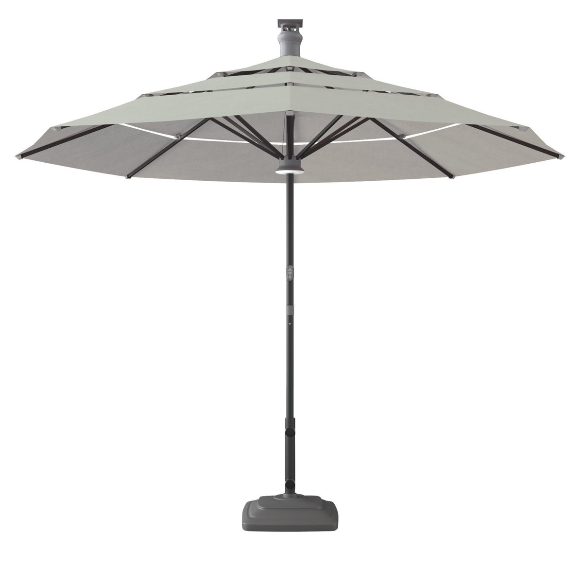 11' Color Sunbrella Octagonal Lighted Market Smart Patio Umbrella