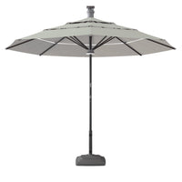 11' Color Sunbrella Octagonal Lighted Market Smart Patio Umbrella