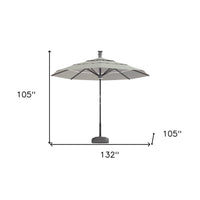 11' Color Sunbrella Octagonal Lighted Market Smart Patio Umbrella