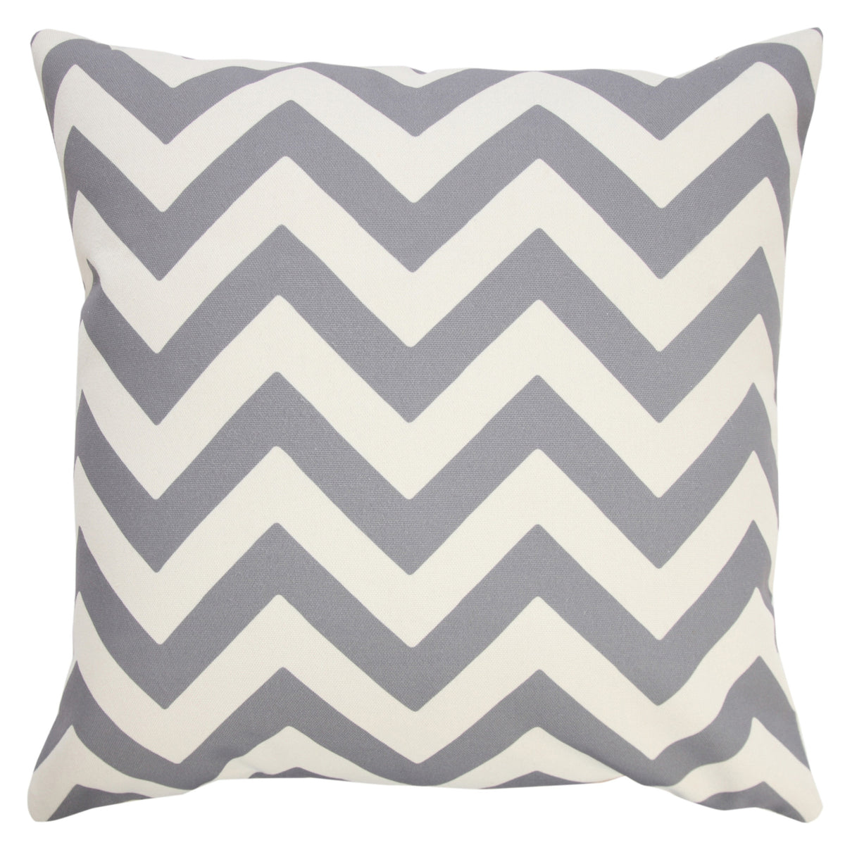 14" X 20" Gray Zippered Chevron Indoor Outdoor Throw Pillow