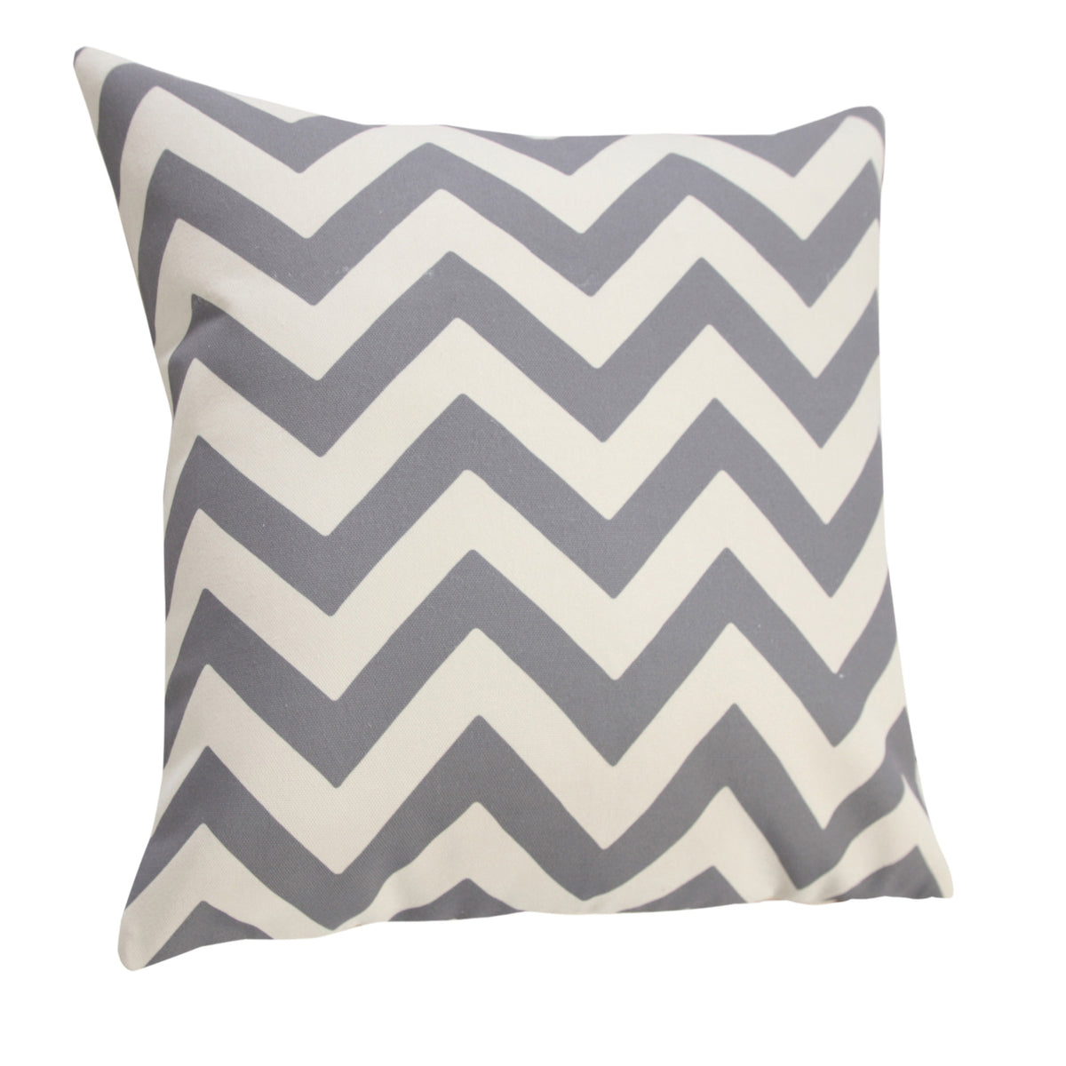 14" X 20" Gray Zippered Chevron Indoor Outdoor Throw Pillow