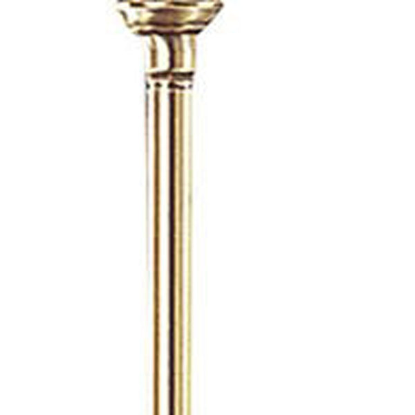59" Bronze Swing Arm Floor Lamp With Beige Empire Shade
