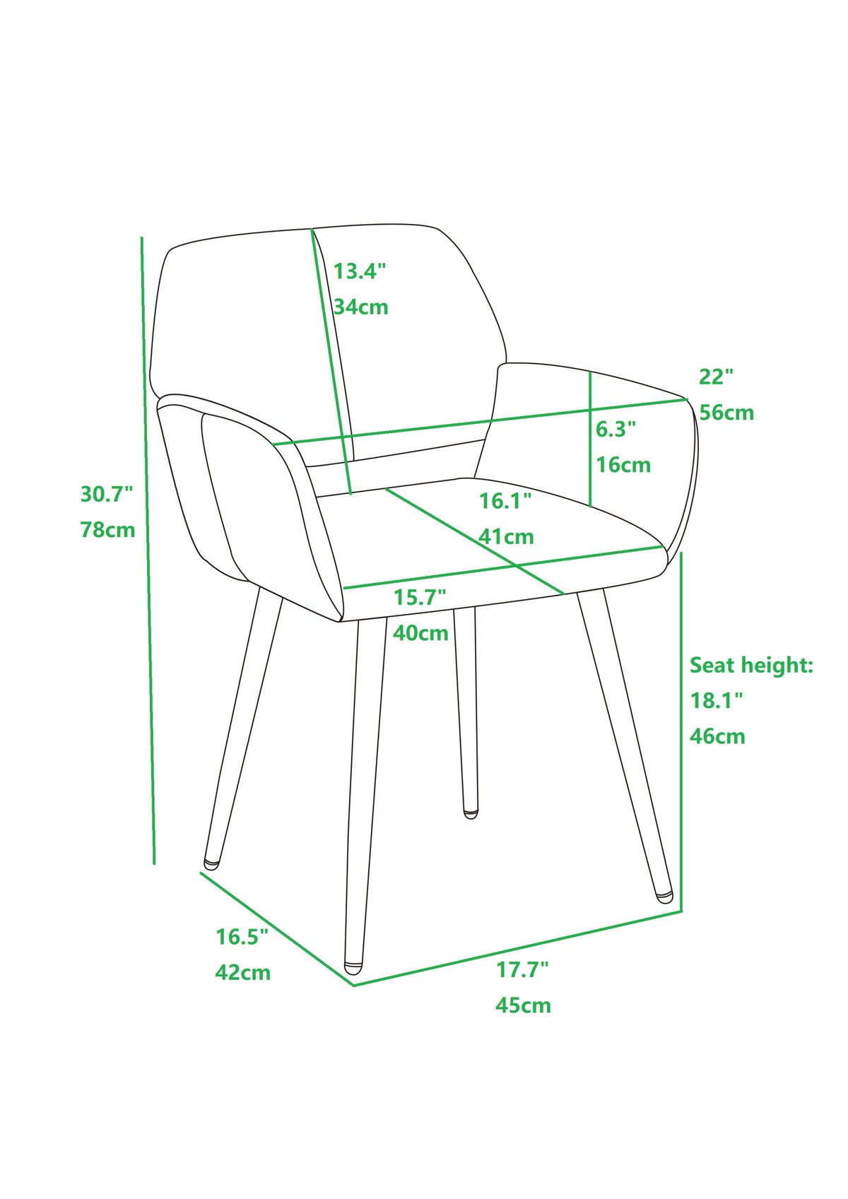 Gray Upholstered Dining Chair