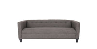 80" Charcoal Polyester Sofa With Black Legs