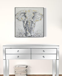 Black and White Fabric Elephant Airplane Wall Decor