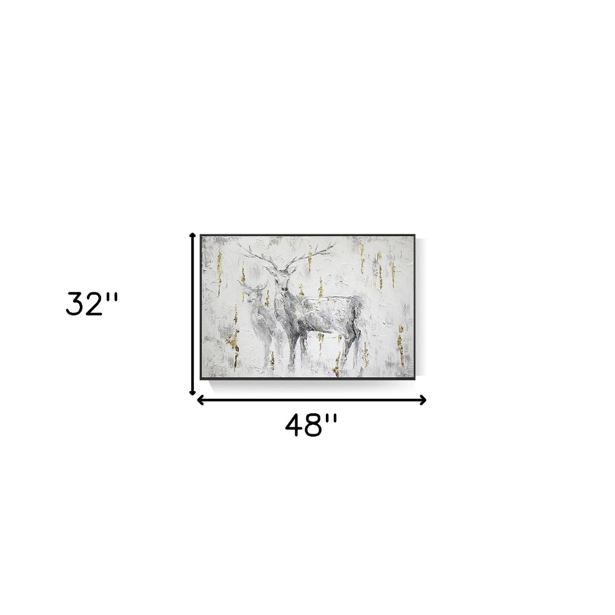 Black and White Fabric Deer Airplane Wall Decor