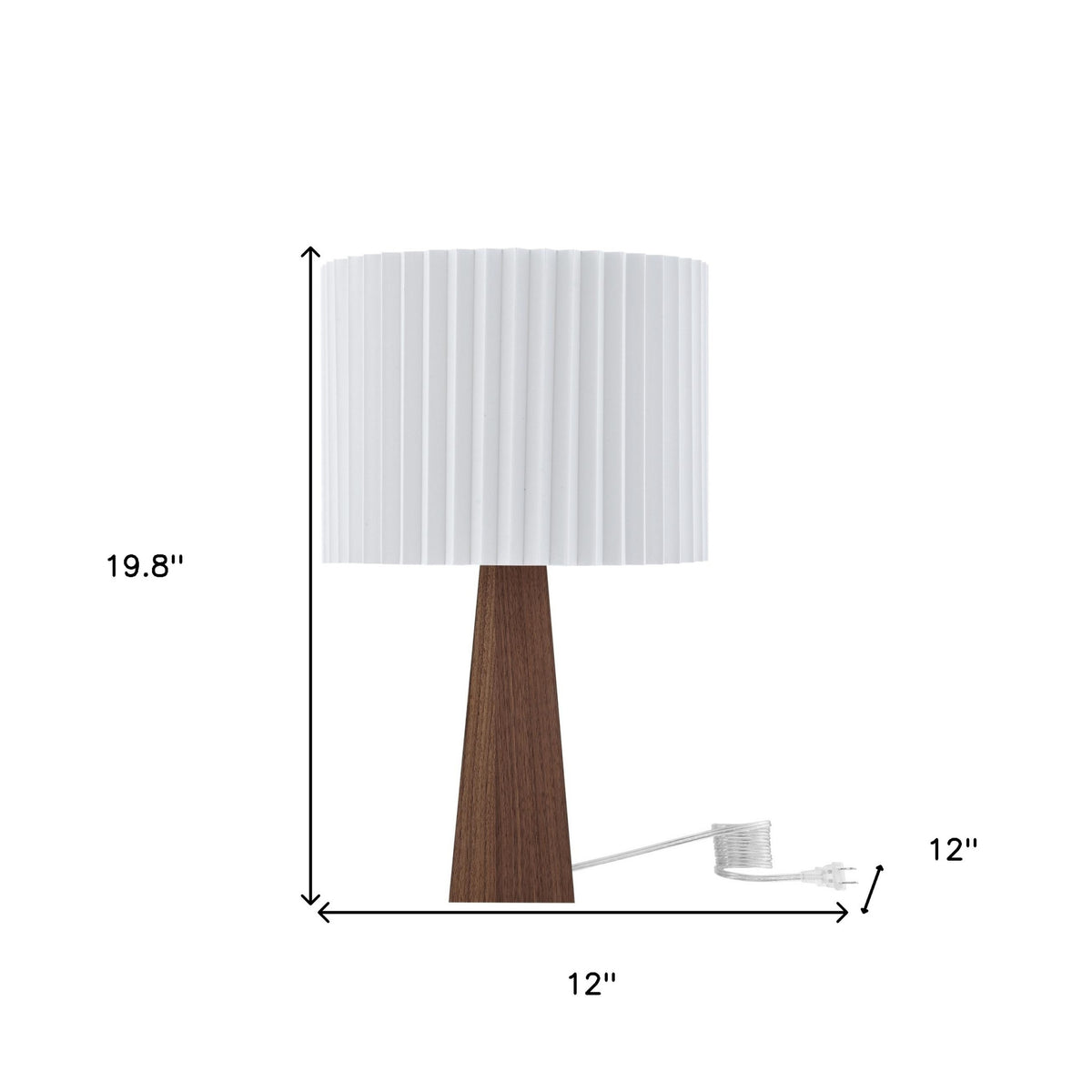 20" Ivory Solid Wood USB Table Lamp With Ivory Drum Shade