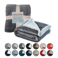 90" X 90" Light Gray Knitted Polyester Plush Throw Blanket