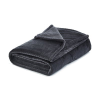 60" X 70" Navy Blue Knitted Polyester Plush Throw Blanket