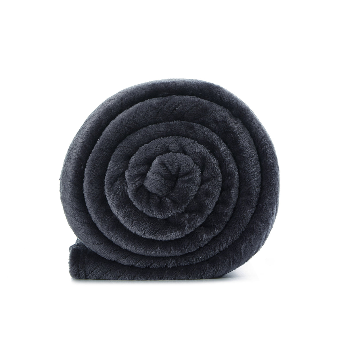 60" X 70" Navy Blue Knitted Polyester Plush Throw Blanket