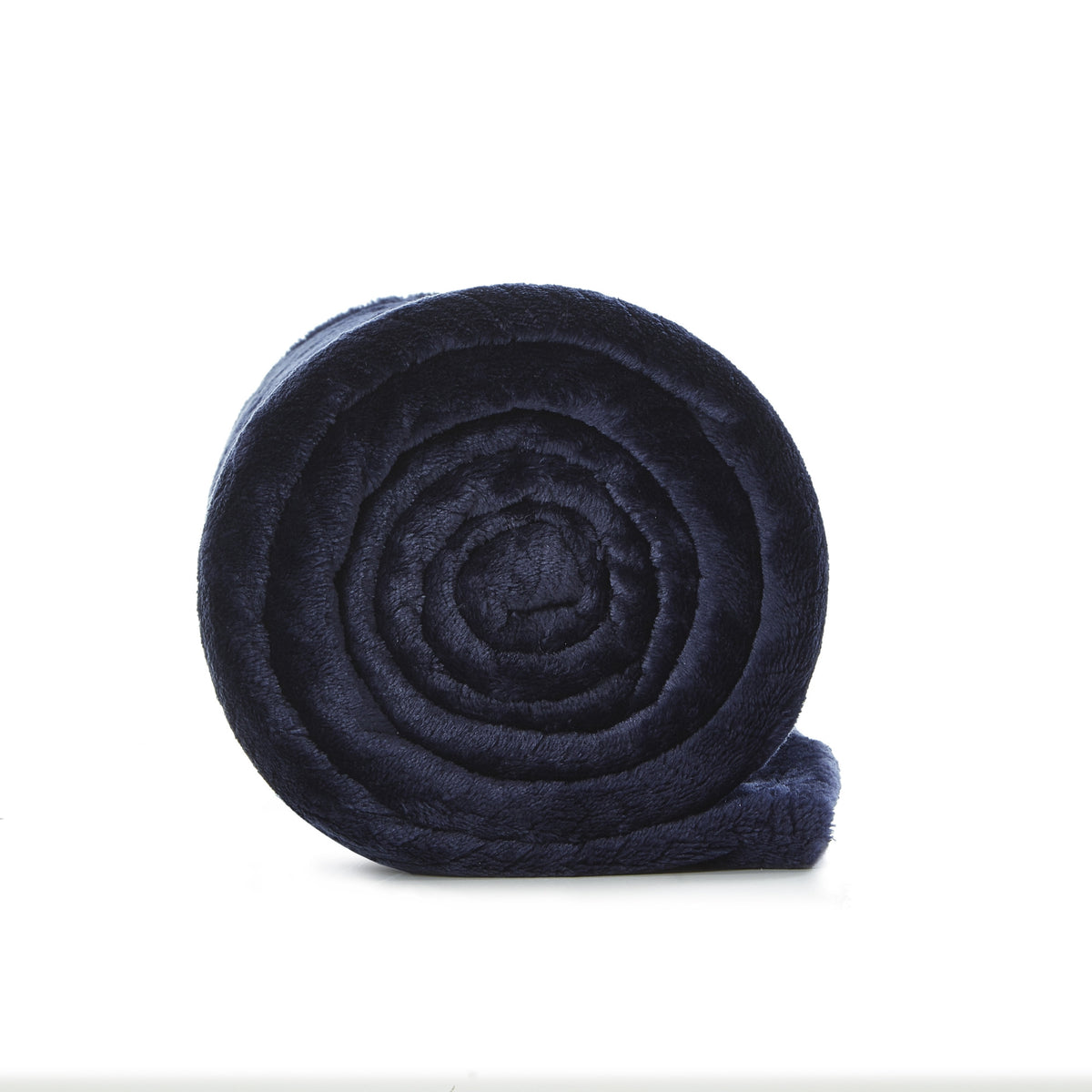 60" X 70" Navy Blue Knitted Polyester Plush Throw Blanket