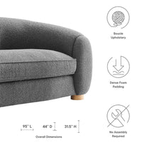 Modway Abundant Boucle Upholstered Fabric Sofa - EEI-6024  2