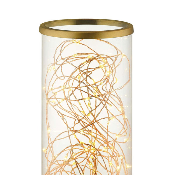 Modway Adore Cylindrical-Shaped Clear Glass And Brass Table Lamp - EEI-2931  1