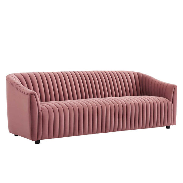 Modway Announce Performance Velvet Channel Tufted Sofa - EEI-5053  1