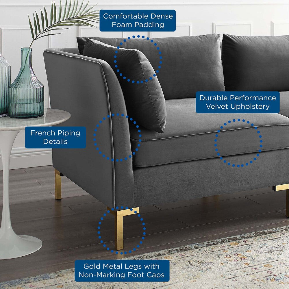 Modway Ardent 4-Seater Performance Velvet Sofa - EEI-4274  9