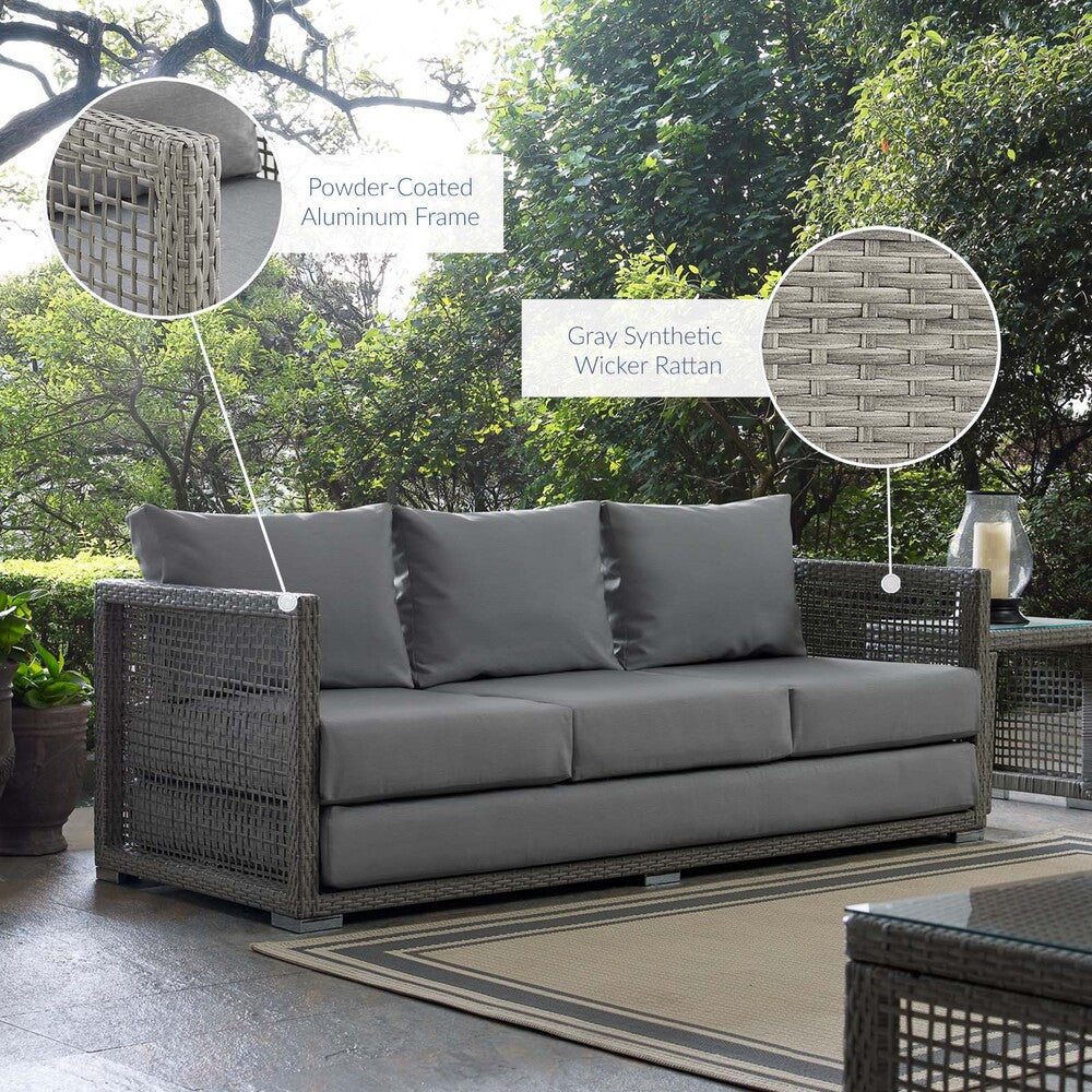 Modway Aura Outdoor Patio Wicker Rattan Sofa - EEI-2923  4