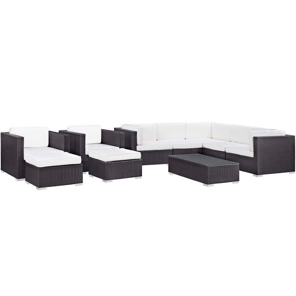 Modway Avia 10 Piece Outdoor Patio Sectional Set - EEI-826  3