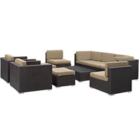 Modway Avia 10 Piece Outdoor Patio Sectional Set - EEI-826  5