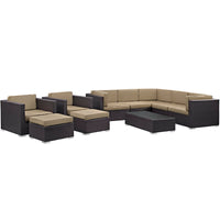 Modway Avia 10 Piece Outdoor Patio Sectional Set - EEI-826