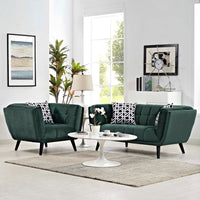 Modway Bestow 2 Piece Performance Velvet Loveseat and Armchair Set - EEI-2973  6