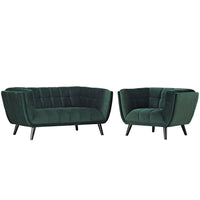 Modway Bestow 2 Piece Performance Velvet Loveseat and Armchair Set - EEI-2973