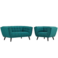 Modway Bestow 2 Piece Upholstered Fabric Loveseat and Armchair Set - EEI-2972  1