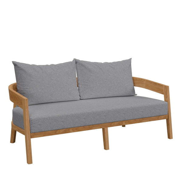 Modway Brisbane Teak Wood Outdoor Patio Loveseat - EEI-5601