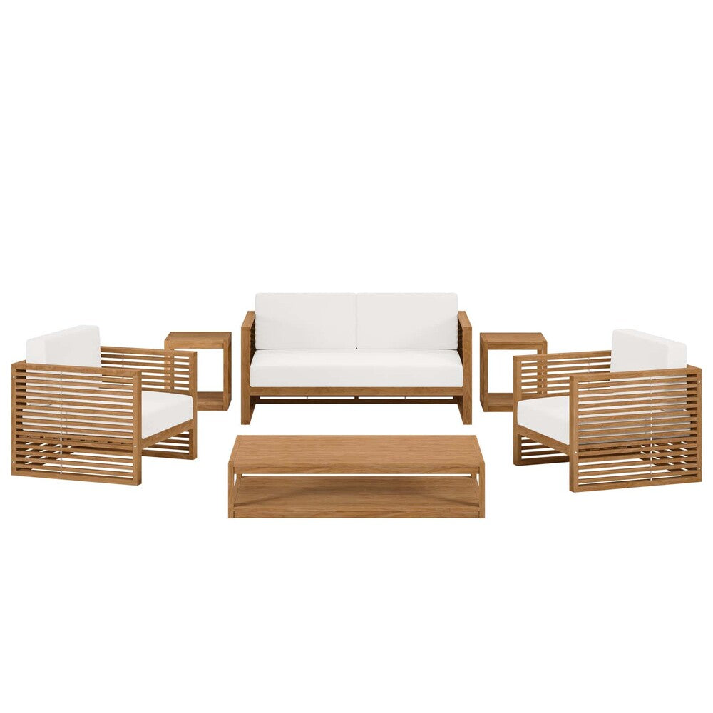 Modway Carlsbad 6-Piece Teak Wood Outdoor Patio Set - EEI-5836  2