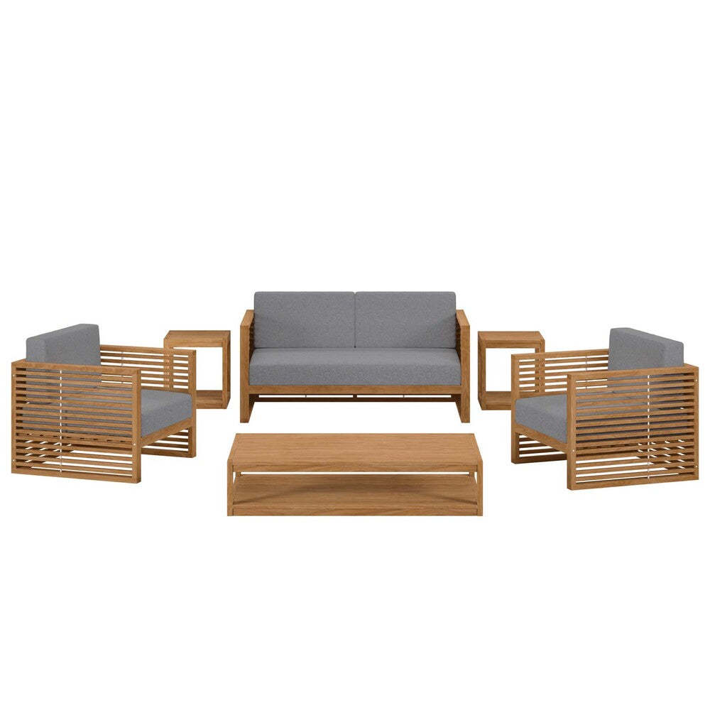 Modway Carlsbad 6-Piece Teak Wood Outdoor Patio Set - EEI-5836