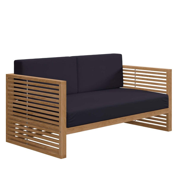 Modway Carlsbad Teak Wood Outdoor Patio Loveseat - EEI-5605  1