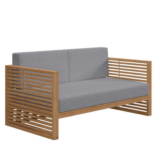 Modway Carlsbad Teak Wood Outdoor Patio Loveseat - EEI-5605