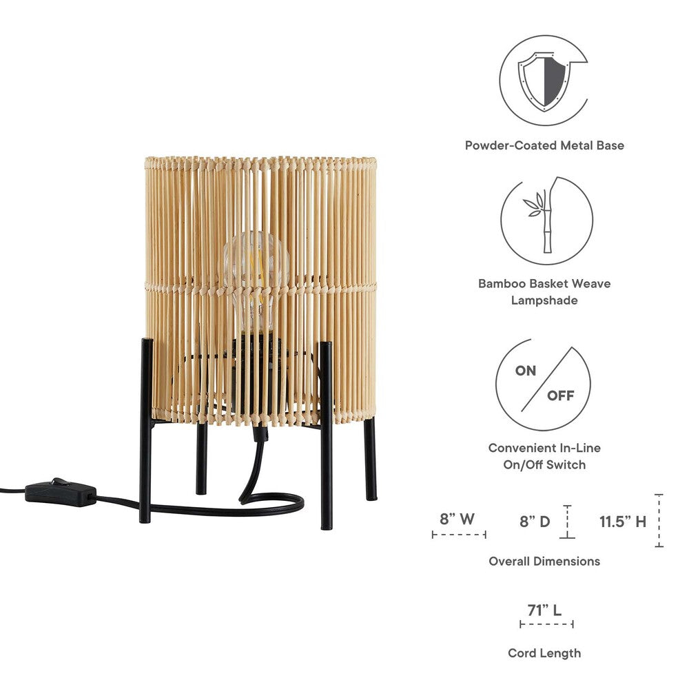 Modway Casen Bamboo Table Lamp - EEI-5610  1