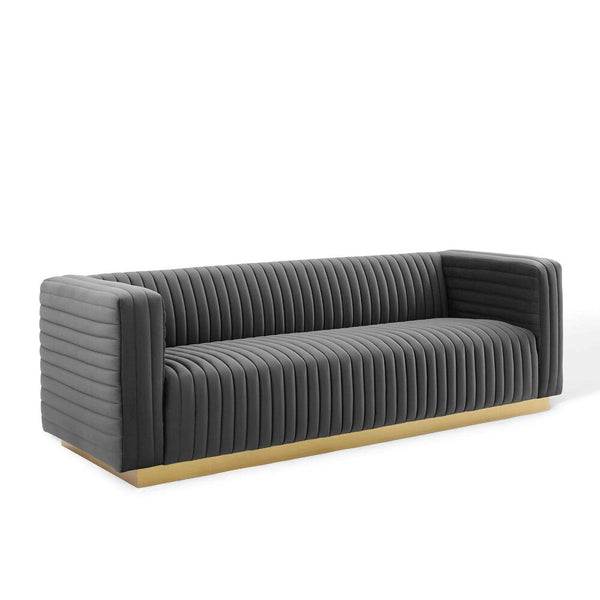 Modway Charisma Channel Tufted Performance Velvet Living Room Sofa - EEI-3886