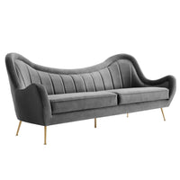 Modway Cheshire Channel Tufted Performance Velvet Sofa - EEI-5874  2