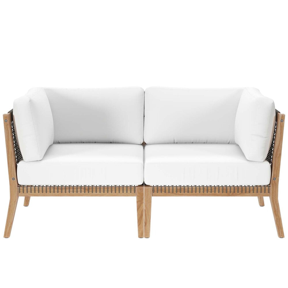 Modway Clearwater Outdoor Patio Teak Wood Loveseat - EEI-6119  3