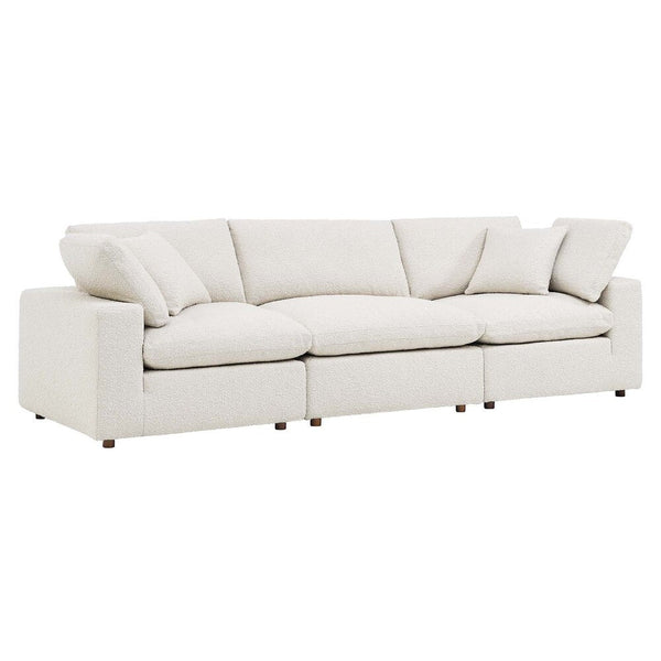 Modway Commix Down Filled Overstuffed Boucle Fabric 3-Seater Sofa - EEI-6362  1