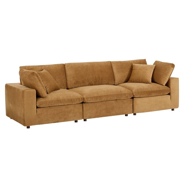 Modway Commix Down Filled Overstuffed Performance Velvet 3-Seater Sofa - EEI-4817