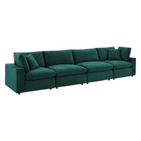 Modway Commix Down Filled Overstuffed Performance Velvet 4-Seater Sofa - EEI-4819  2