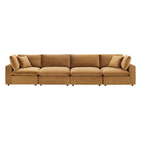 Modway Commix Down Filled Overstuffed Performance Velvet 4-Seater Sofa - EEI-4819  7