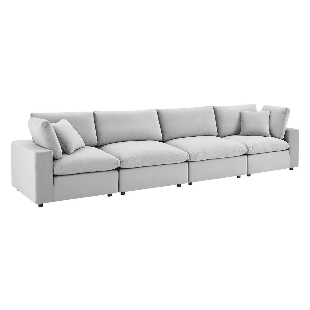 Modway Commix Down Filled Overstuffed Performance Velvet 4-Seater Sofa - EEI-4819  4