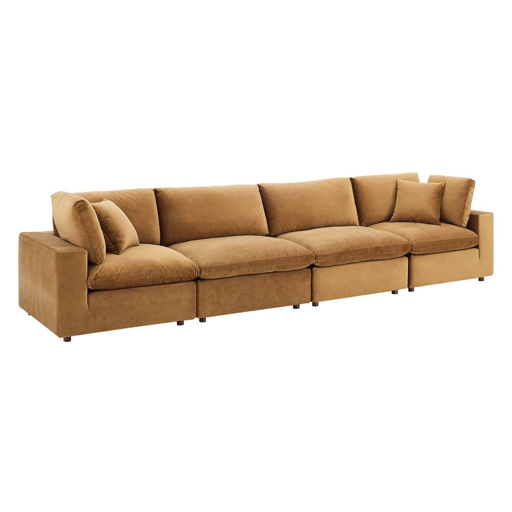 Modway Commix Down Filled Overstuffed Performance Velvet 4-Seater Sofa - EEI-4819