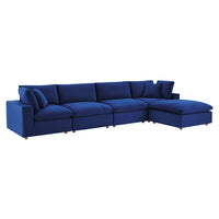 Modway Commix Down Filled Overstuffed Performance Velvet 5-Piece Sectional Sofa - EEI-4820  5