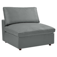 Modway Commix Down Filled Overstuffed Vegan Leather 3-Seater Sofa - EEI-4914  4