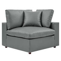 Modway Commix Down Filled Overstuffed Vegan Leather 3-Seater Sofa - EEI-4914  7