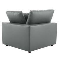 Modway Commix Down Filled Overstuffed Vegan Leather 3-Seater Sofa - EEI-4914  8