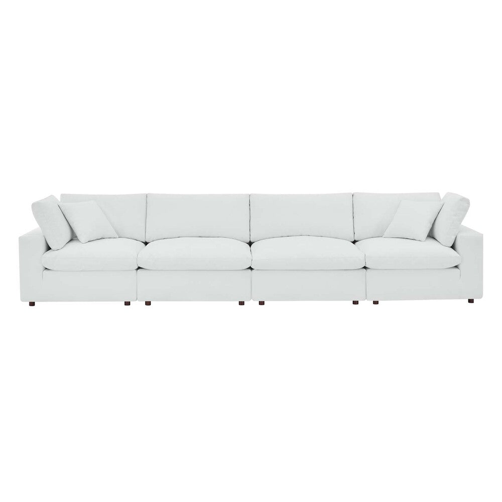 Modway Commix Down Filled Overstuffed Vegan Leather 4-Seater Sofa - EEI-4916  2